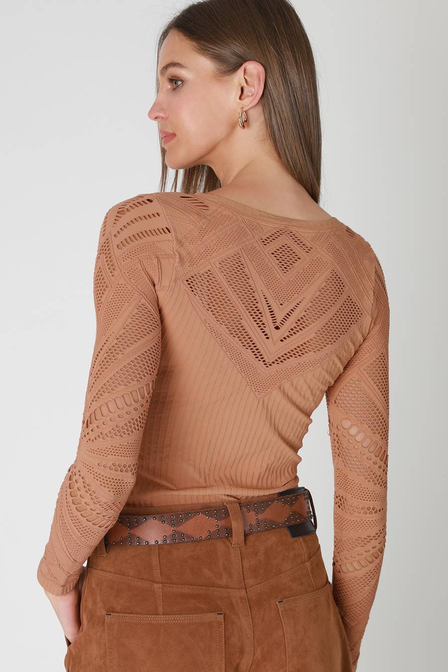 NS8430 - Wide Textured L/S Top: 2246 French Roast