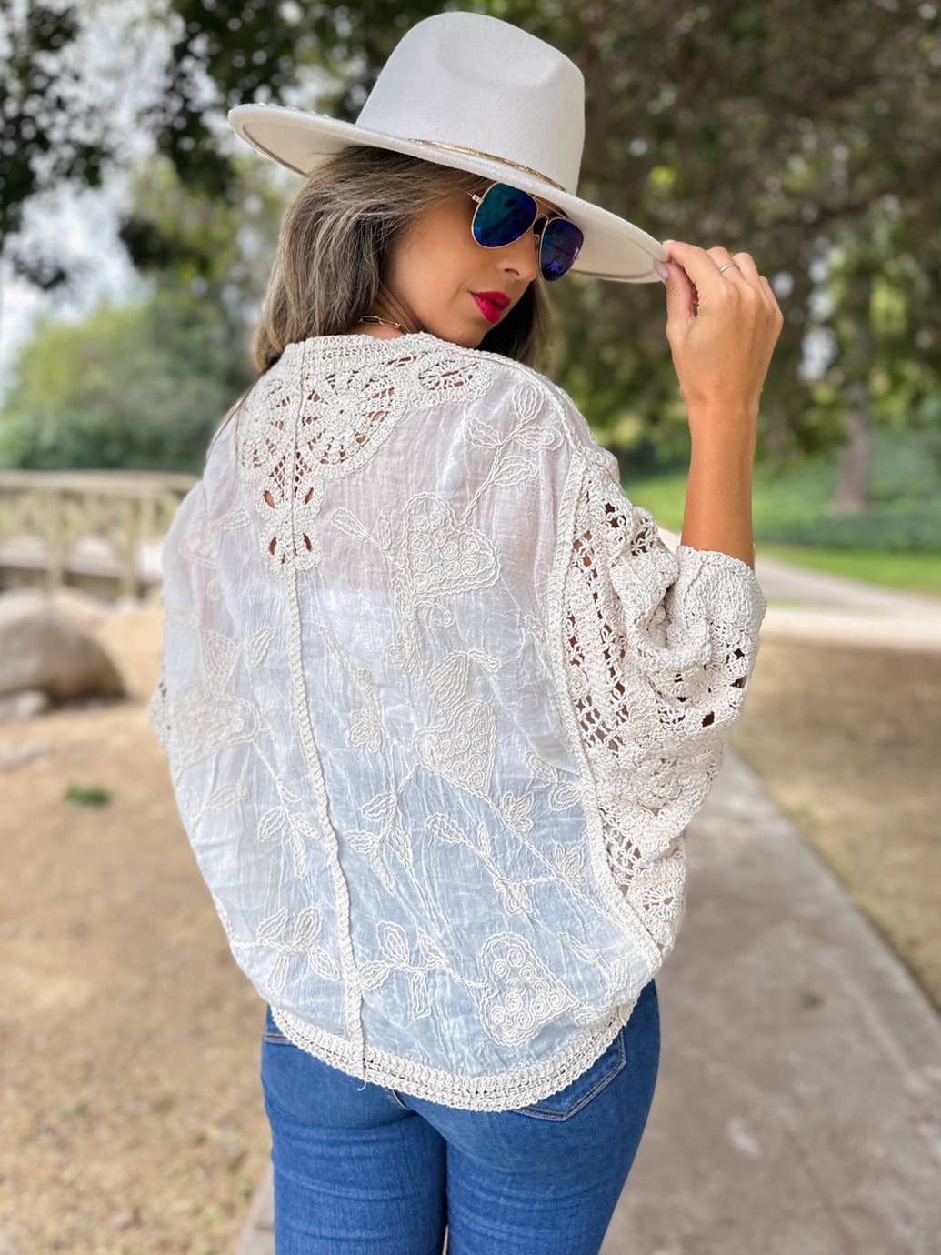 Ivory Crochet Lace Cardigan – Boutique Layering Bestseller: Ivory / One Size