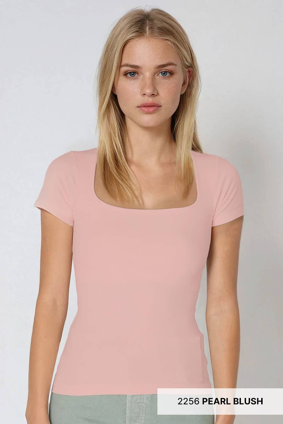 NS8326- Square Neck SS Top: 2227 Fig