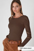 NS8430 - Wide Textured L/S Top: 2246 French Roast