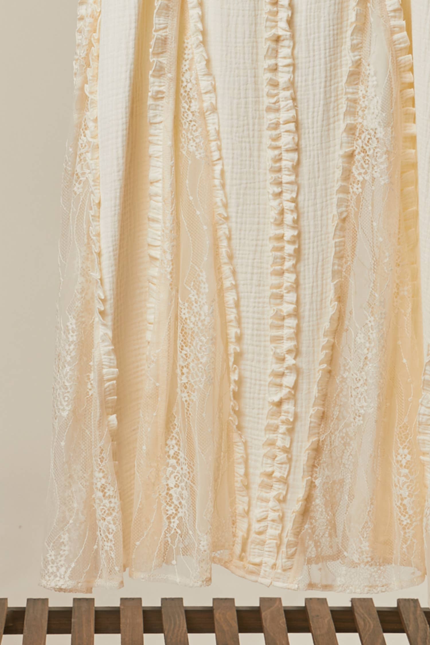 RUFFLED BOHO MAXI DRESS: Rust / S