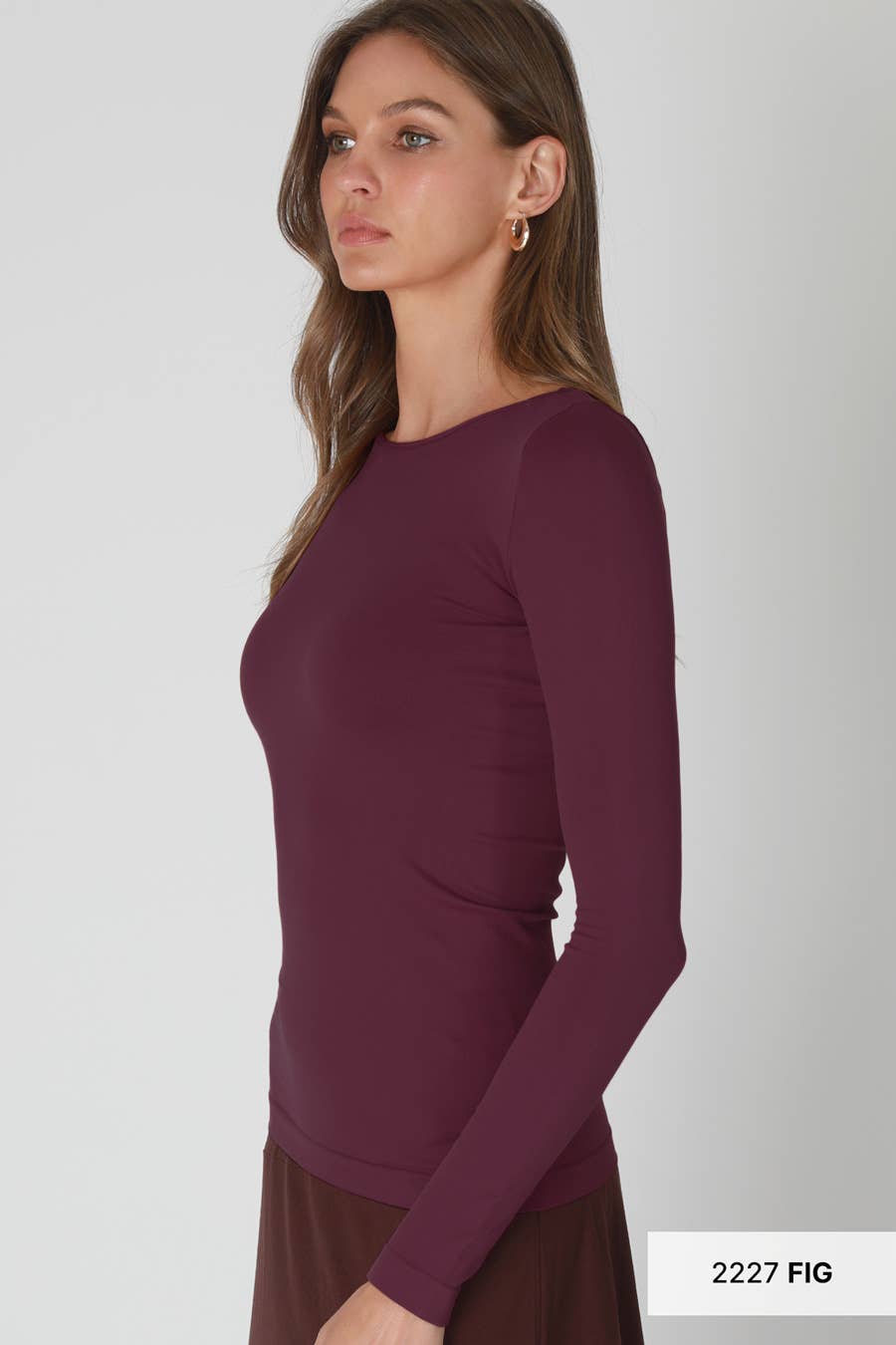 NS5423 - Long Sleeve Crew Neck Top: 2248 Mulberry