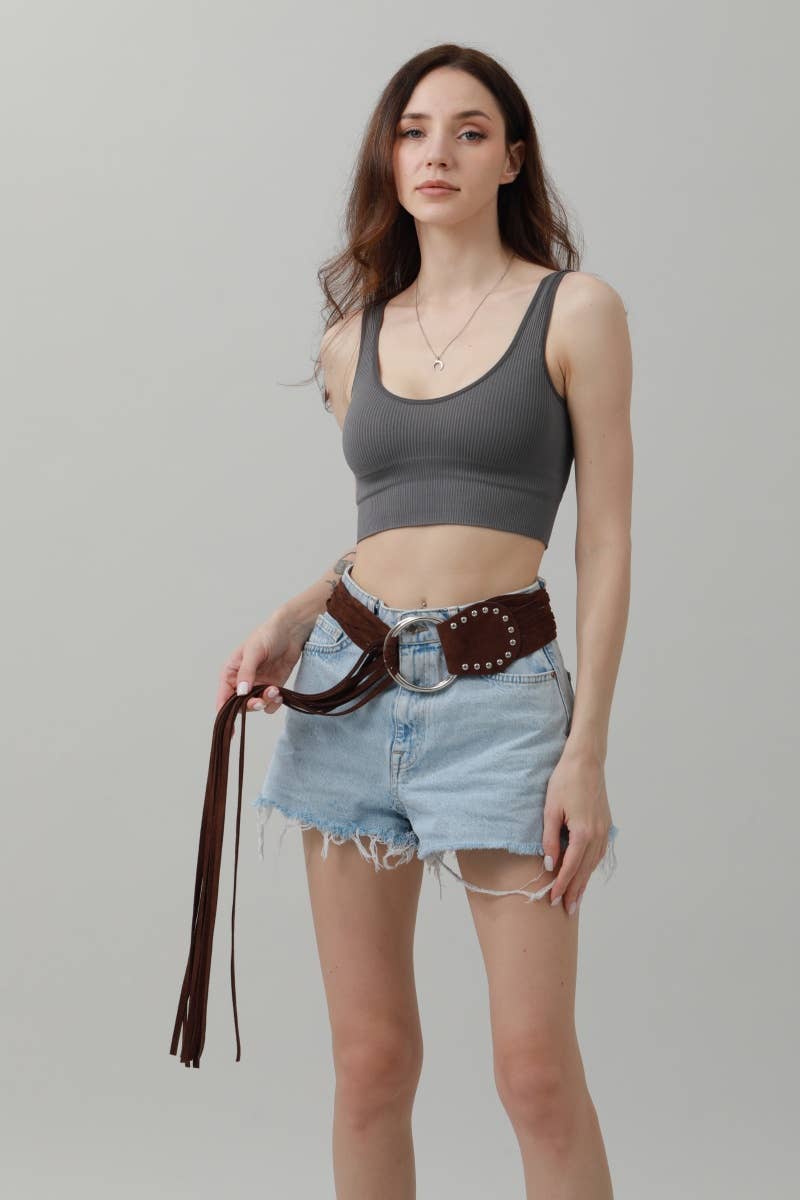 Double Ring Fringe Belt - Bohemian Ethnic Style