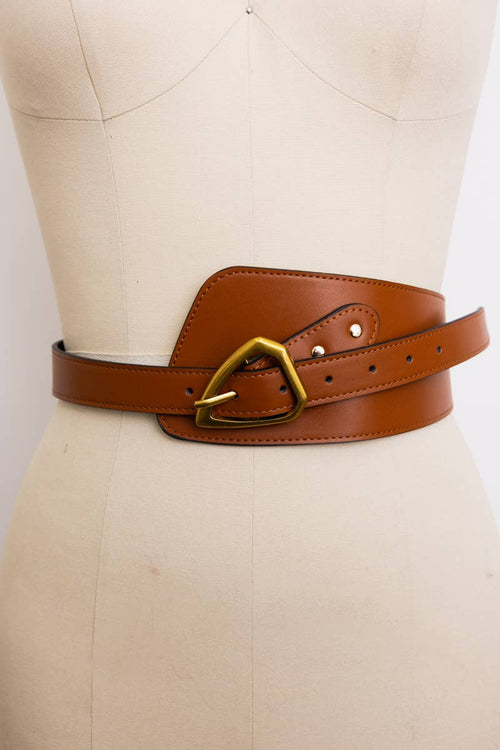 Asymmetrical Buckle Wide Waist Belt 🤔