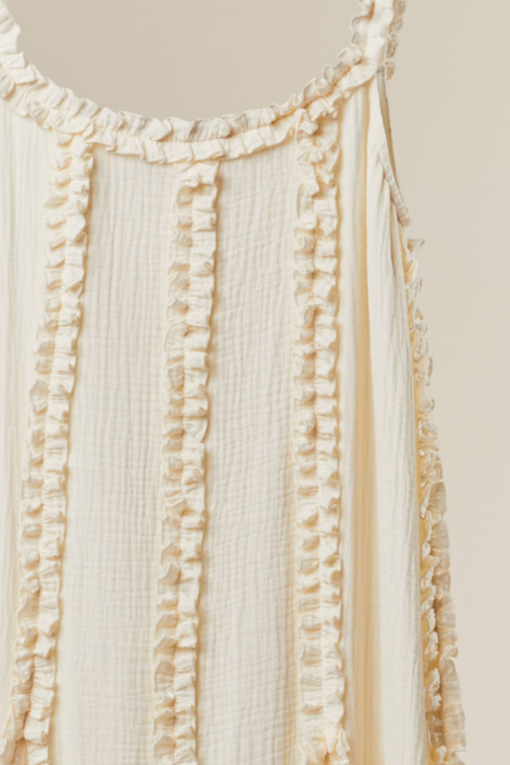 RUFFLED BOHO MAXI DRESS: Rust / S