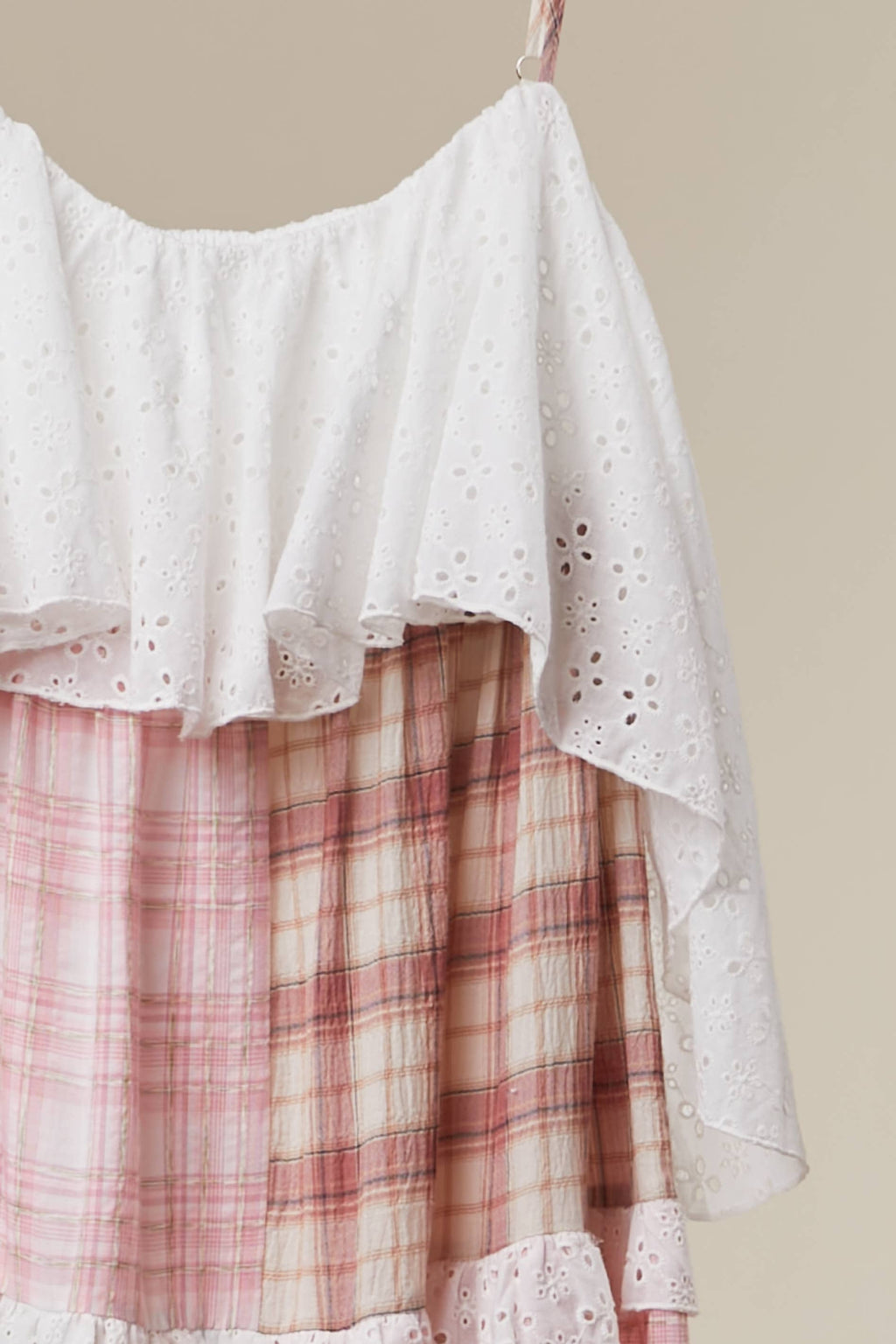 PATCHWORK FLORAL DRESS: Multi Olive / S