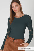 NS8430 - Wide Textured L/S Top: 2249 Forest Night