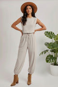 Drawstring Waist Sleeveless Knit
Active Jumpsuit