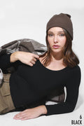 NS5127H - 3/4 Sleeve Scoop Neck Top: 6 Black