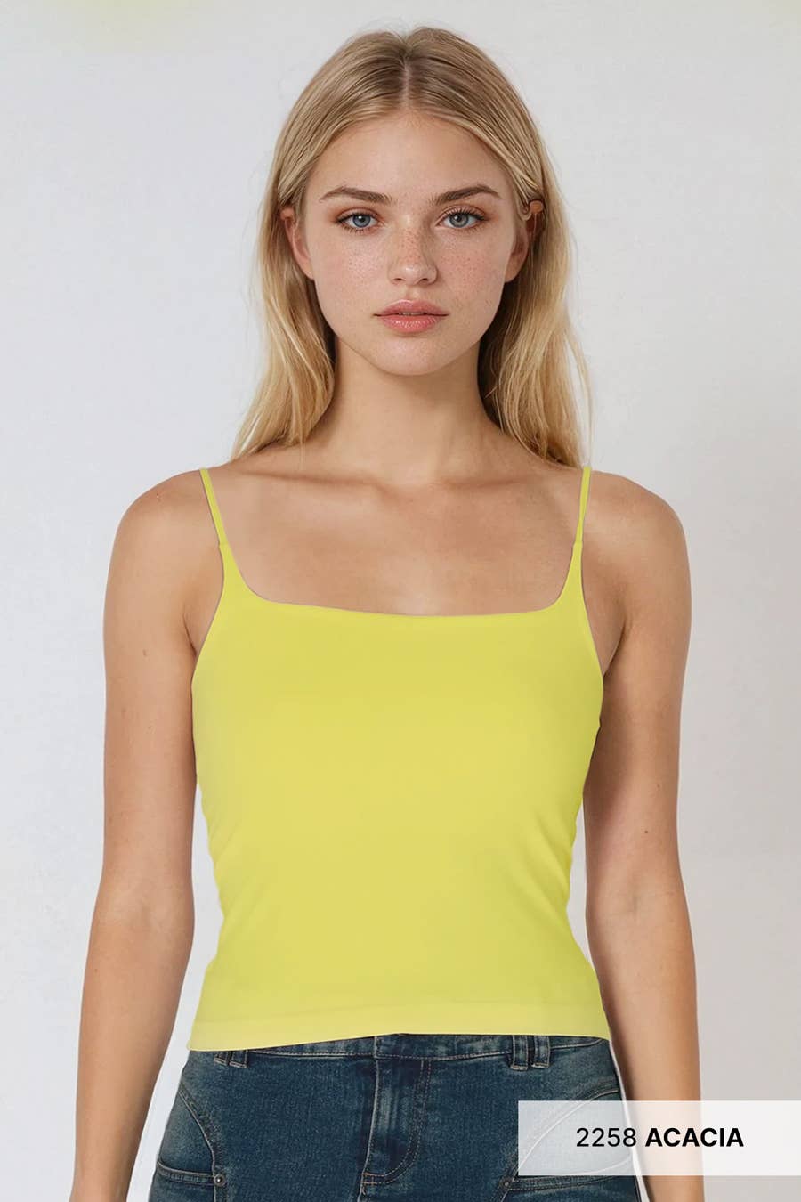 NS8372- Clean Line Square Cami: 006 Black