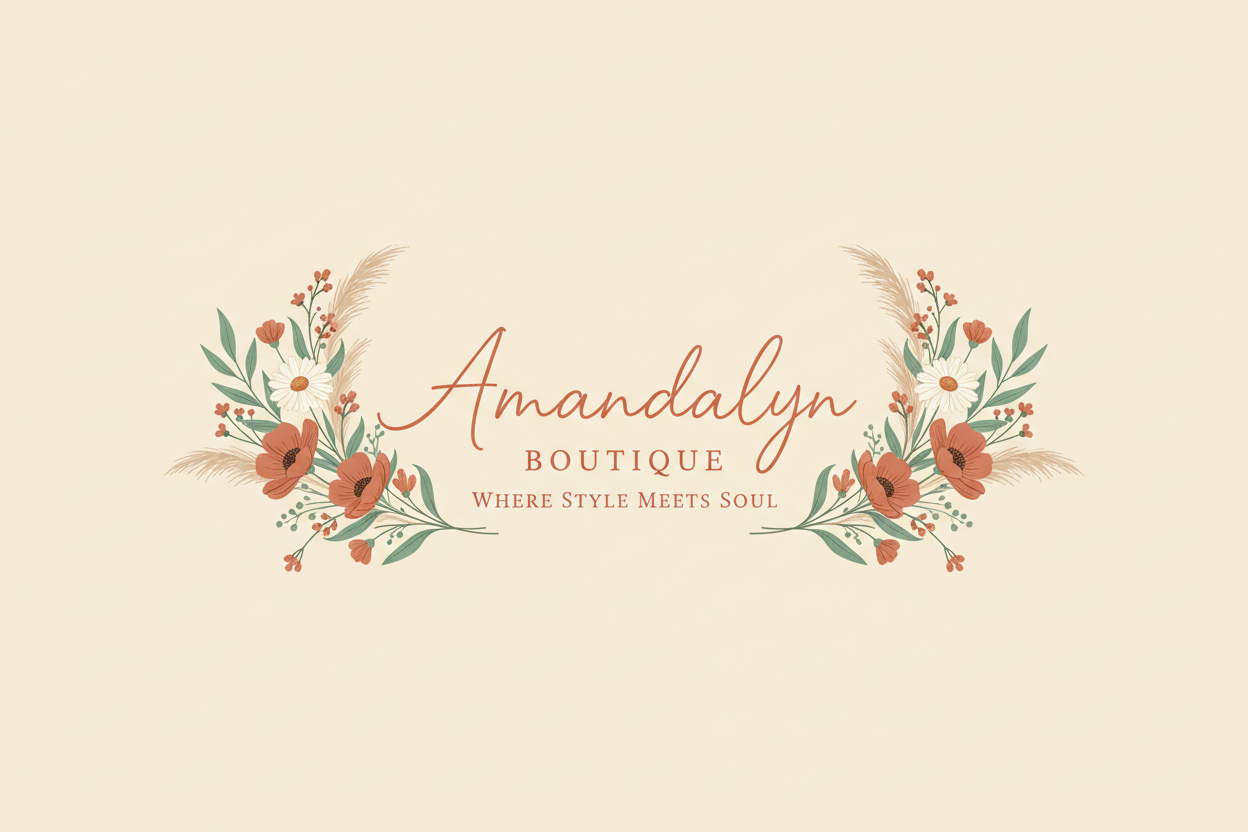 Amandalyn Boutique Thin Elegant Script Logo