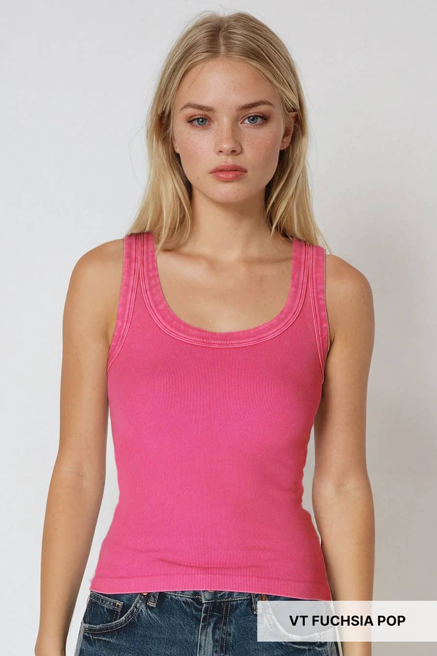 NS8258 - Vintage Reversible Ribbed Tank: Vintage Mocha