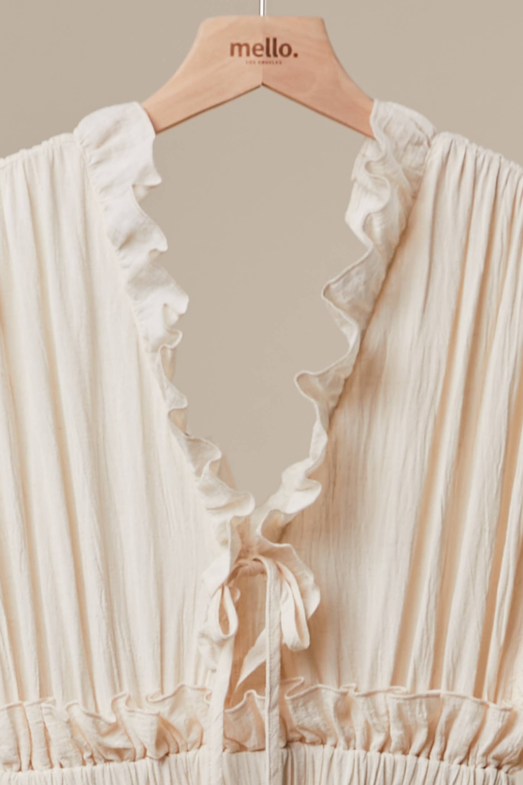 Ruffle Tiered Maxi Dress: Ivory / S