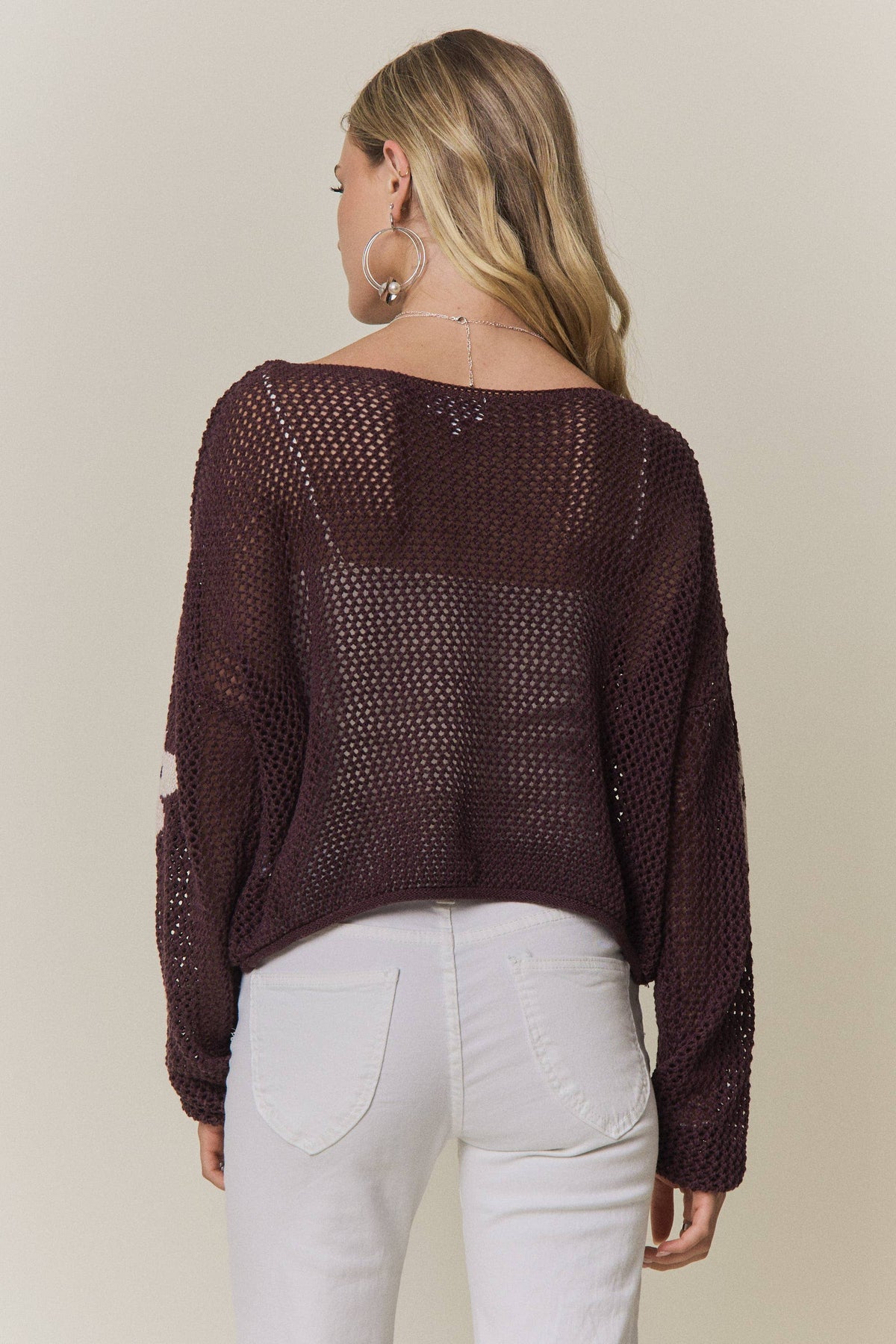 LIGHTWEIGHT FLORAL SWEATER TOP - CESW3462